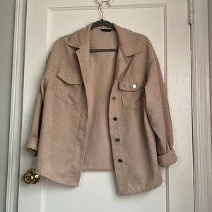 Beige shacket